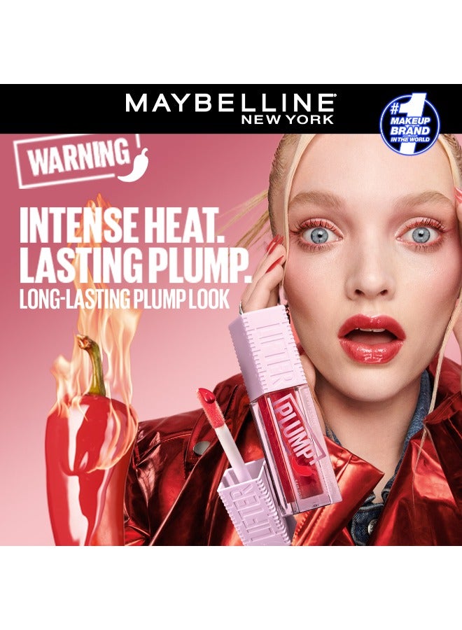 MAYBELLINE LIFTER PLUMP PLUMPING LIP GLOSS WITH CHILI PEPPER, INTENSE HYDRATION & LASTING PLUMP, 003 PINK STING Pink Sting