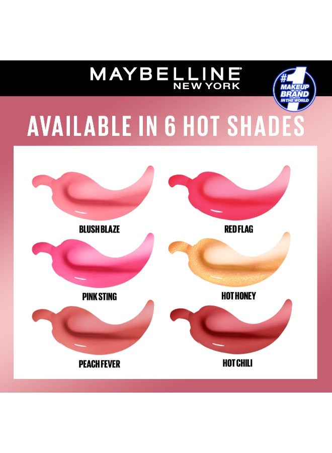 MAYBELLINE LIFTER PLUMP PLUMPING LIP GLOSS WITH CHILI PEPPER, INTENSE HYDRATION & LASTING PLUMP, 003 PINK STING Pink Sting