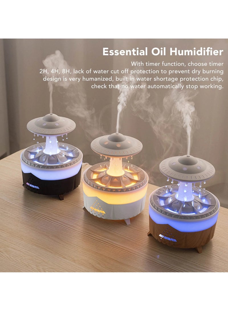 AROAQ Essential Oil UFO Raindrop Humidifier with Colorful Lights Remote Control Timing Humidifier Aroma Humidifier 100‑240V - Image 2