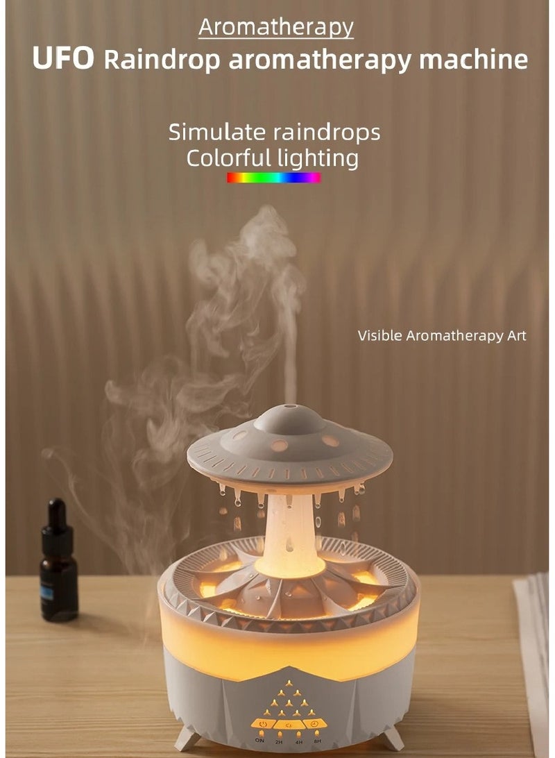 AROAQ Essential Oil UFO Raindrop Humidifier with Colorful Lights Remote Control Timing Humidifier Aroma Humidifier 100‑240V - Image 3