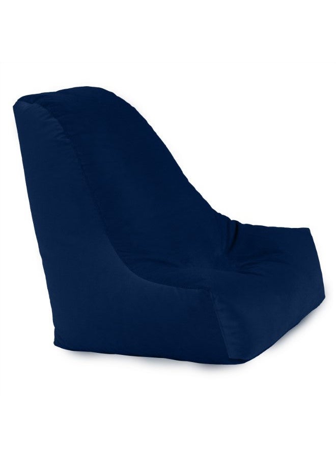 House One Chair | Bean Bag Velvet - Dark Blue  - Image 1