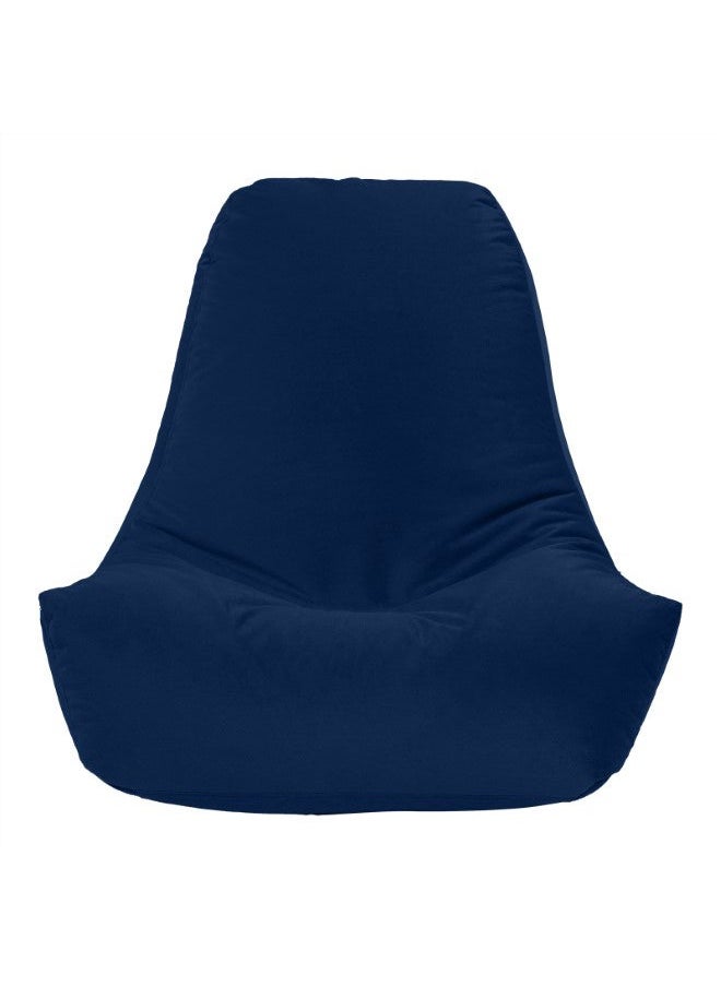 House One Chair | Bean Bag Velvet - Dark Blue  - Image 3