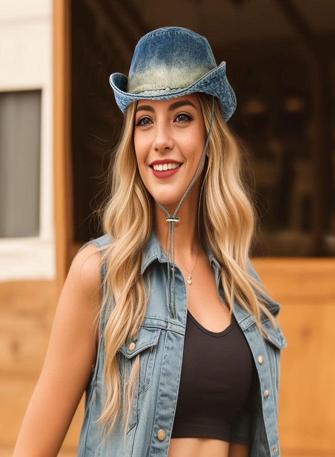 DOCILA Denim Bucket Hat Women Washed Blue Jean Fisherman Hats Foldable Floppy Sun Cap, Denim Outfits Accessories - Image 2