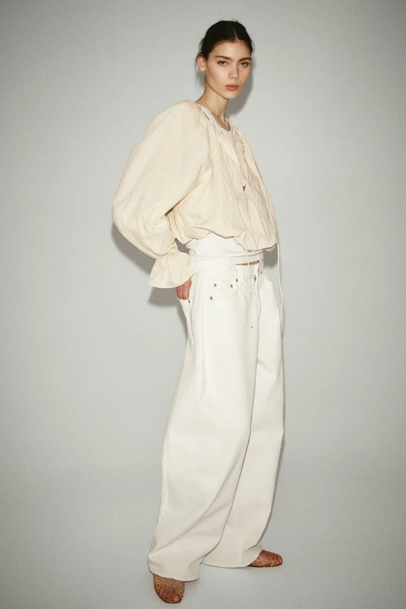 H&M Crinkled balloon blouse