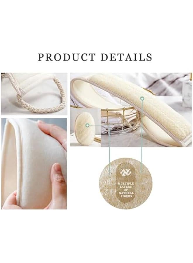 بيوينتي مجموعة ليفة تقشير الظهر الطبيعية من اورفيفولي، وسادات اسفنجية ليفة للجسم، اسفنجة استحمام صديقة للبيئة وقابلة للتحلل البيولوجي، تنظف بعمق وتنشط بشرتك للرجال والنساء - Image 5