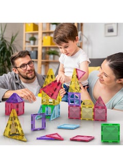 Jasonwell Magnetic Tiles Building Blocks Set For Boys Girls Preschool Educational Magnet Construction Kit Stacking Stem Toys Christmas Birthday Gifts For Kids Toddlers 3 4 5 6 7 8 9 10 + Year Old  - Image 5