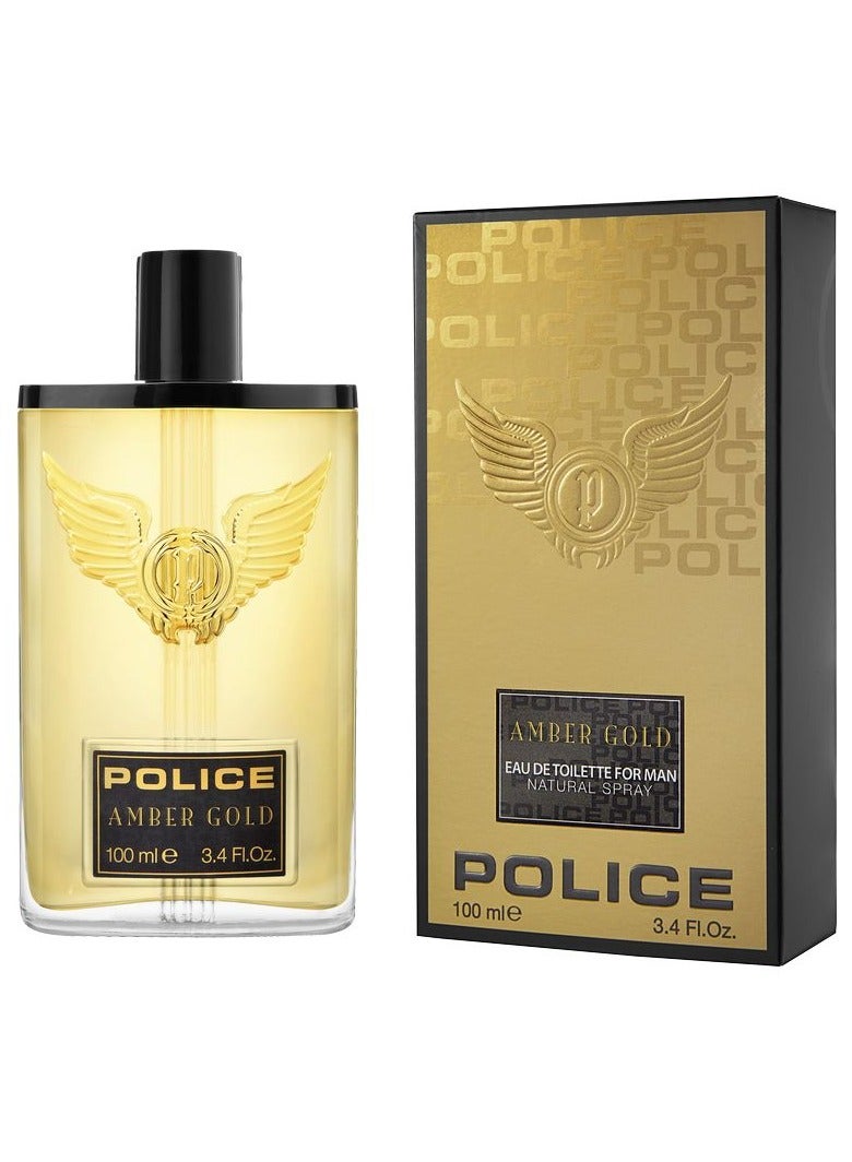 POLICE Amber Gold Eau De Toilette For Men - 100 ML - Image 1
