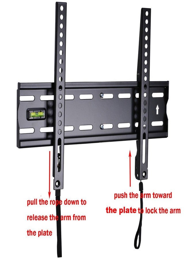 VideoSecu Ultra Slim TV Wall Mount for 27"-55" LCD LED Plasma TV, 110 lbs Weight Capacity, 1" Low Profile, VESA 100x100-400x400, Black, Fixed, Wall Mount - Image 2