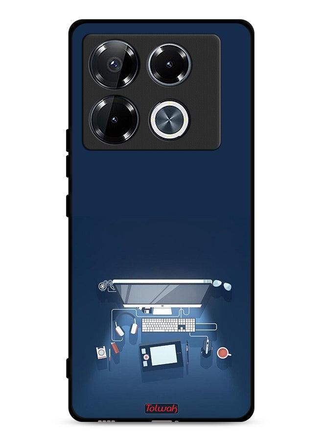 Tolwak Infinix Note 40 Pro 5G Protective Case Cover Computer Desk Art - Image 1