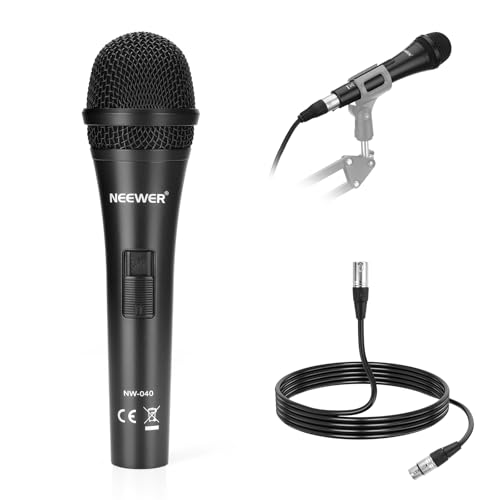 NEEWER NW040 Cardioid Dynamic Microphone with XLR Cable Rigid Metal Housing Unidirectional Pickup Mic for Musical Instruments Voice Public Speech Podcast Singing PC Gaming Streaming Studio Black - Image 1