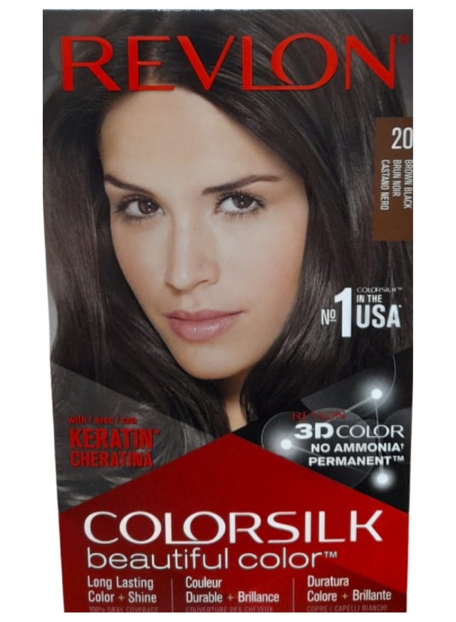 ريفلون صبغة شعر كلر سيلك - أسود بنى 20 - Image 2