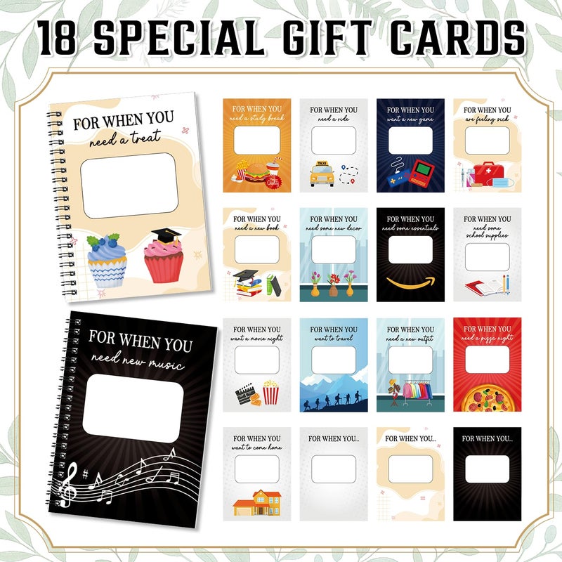Fprl Graduation Gift Card Book 7 x 5 Inch 20 Pages Gift Card Booklet Congrats Grad Organizer Greeting Card College Survival Album Keeper for Graduation Senior Gifts(Black) - Image 4