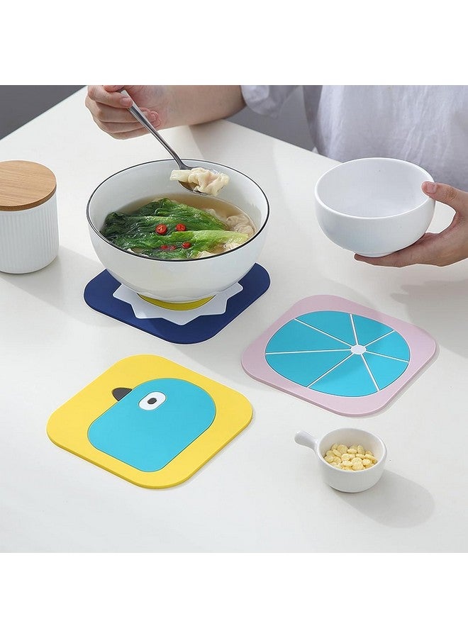 Capmora CAPMORA Bath Towels, Absorbent, Soft Table Coasters Set of 4 Birds & Fish Heat Insulation Pad for Big Hot Pots & Pans Casserole/Bowl/Dining Table Mat Pad/Tea Coasters Anti-Slip - Image 5