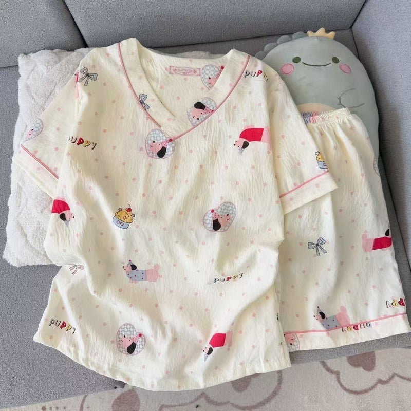 Women's Cloud Cotton Short Sleeve Shorts Pajama Set - Image 2