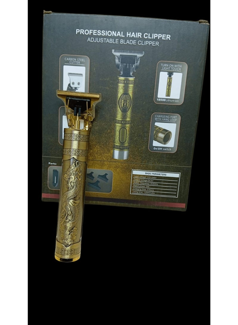 Professional hair and beard trimmer – Pharaonic gold style – A touch of luxury and precision - Image 2