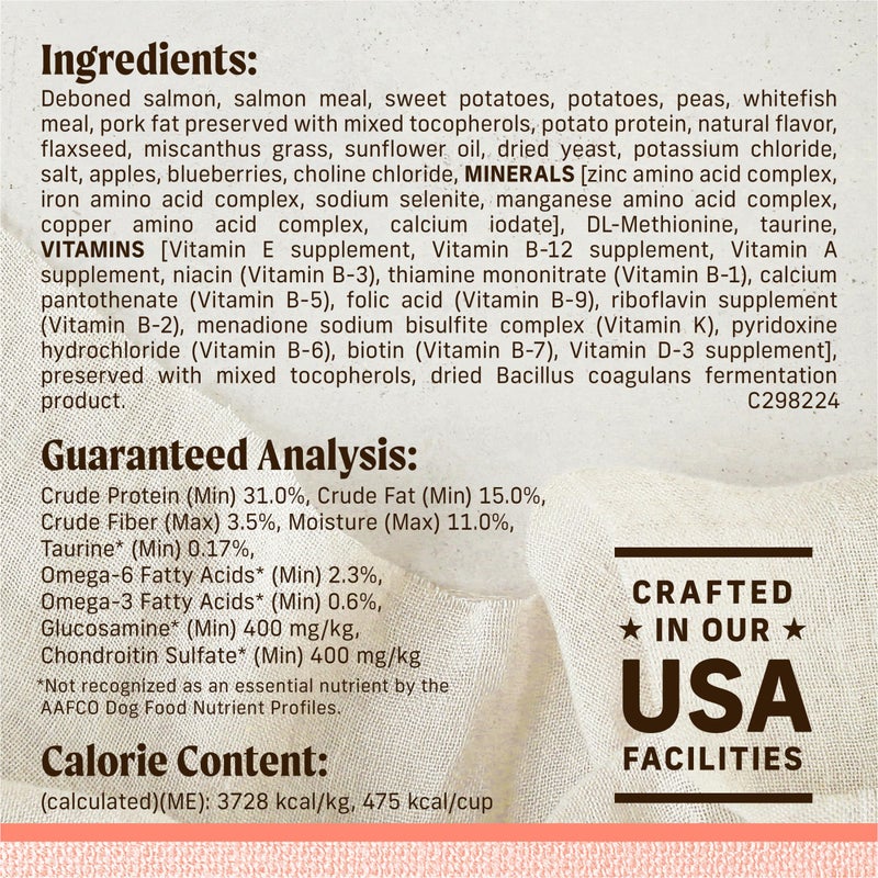 Merrick Lilâ€™ Plates Premium Grain Free Dry Dog Food for Small Dogs, Real Salmon and Sweet Potato Kibble - 12.0 lb. Bag - Image 4