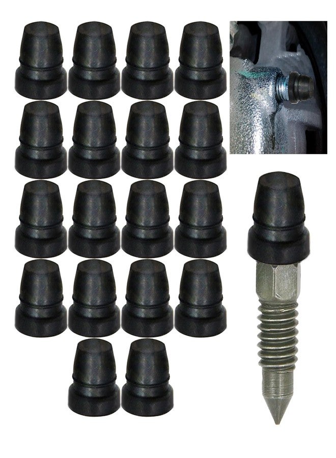 HAOBO 18PCS Black Brake Dust Cover, Rubber Dust Stem Cover, Grease Fitting Caps, Brake Caliper Bleeder Cap, Brake Bleeder Screw Cap, Rubber Dust Cover for for Cars, SUVs, Trucks, Motorcycles - Image 1