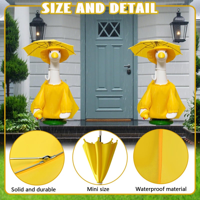 JOYANDRO Porches Goose Raincoat Garden Decor, Porches Goose Outfit Dress up for 23 inches Goose Statue - Outdoor Statue Outfit Dress Up & Clothing for Patio Yard Decoration and Patio - Image 5