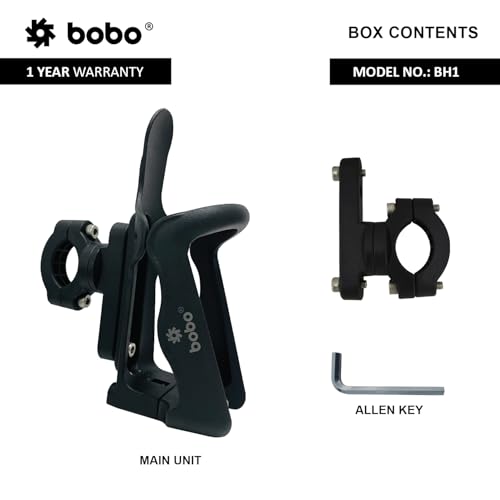 BOBO BH1 Universal Motorcycle Bottle Holder, Black - Image 3