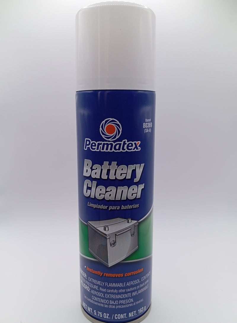 Permatex 80369 Automotive Battery Terminal Cleaner Spray, Removes Corrosion, 5.75 oz - Image 1