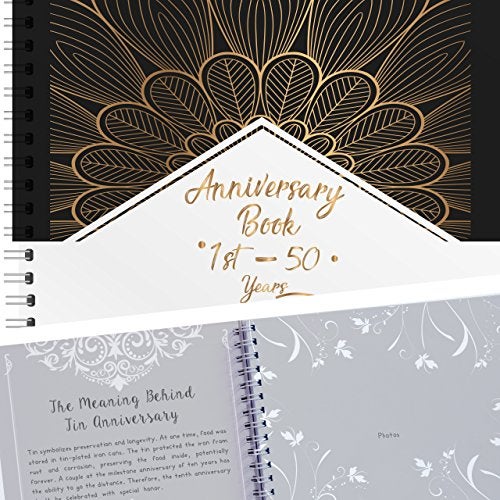 Unconditional rosie Unconditional Rosie Anniversary Book - A Hardcover Wedding Memory Album To Document Wedding Anniversaries From The 1st - Image 1