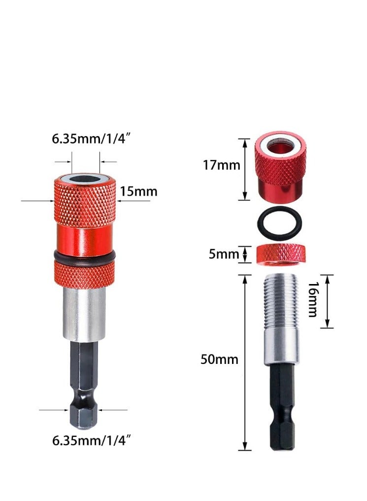 Yakumuz 2pcs Adjustable Screw Depth Screwdriver Bit Holder Yakumuz Magnetic Steel Screwdriver Drywall Bit 1/4 Inch Hex Shank with S2 Phillips 2 Screw Driver Bits - Image 5