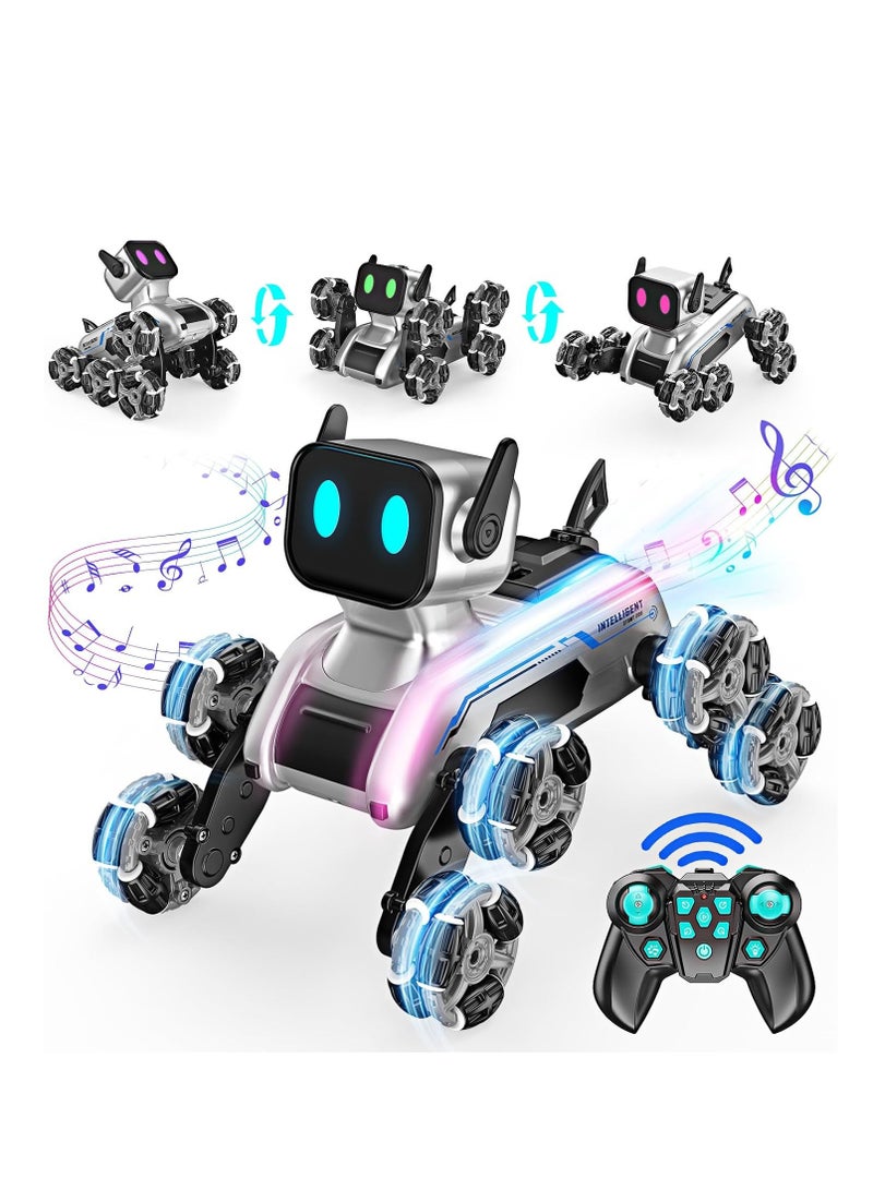 Smart Dog Robot for Kids - Interactive remote-controlled toy with music and lights, multi-directional movements and advanced 360° wheels - Image 1