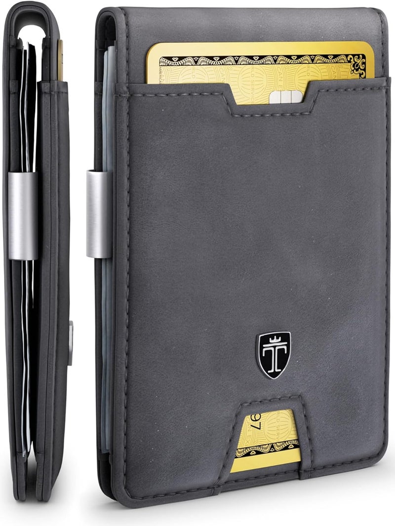 TRAVANDO Mens Wallet with Money Clip AUSTIN RFID Blocking Bifold Credit Card Holder for Men with Gift Box - Image 1