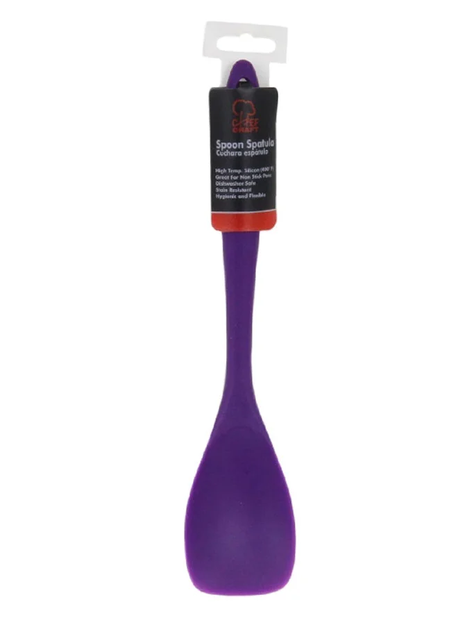 Chef Craft Premium Dishwasher Safe Silicone Spoon Spatula Purple 11.5inch 13567