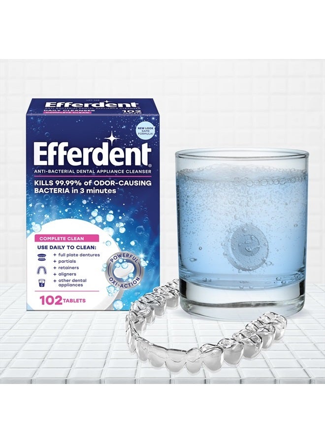 Efferdent Efferdent Denture Cleanser Tablets, Complete Clean, Cleanser for Retainer and Dental Appliances, 44 Tablets  - Image 4