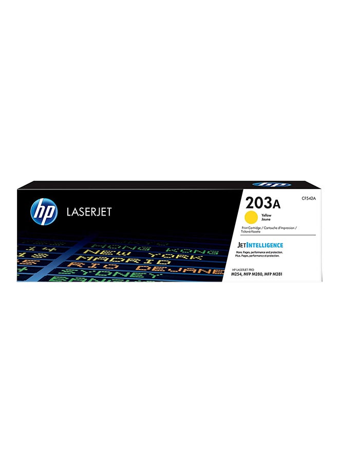 HP خرطوشة حبر ليزرجيت أصلية 203A طراز CF542A أصفر - Image 1
