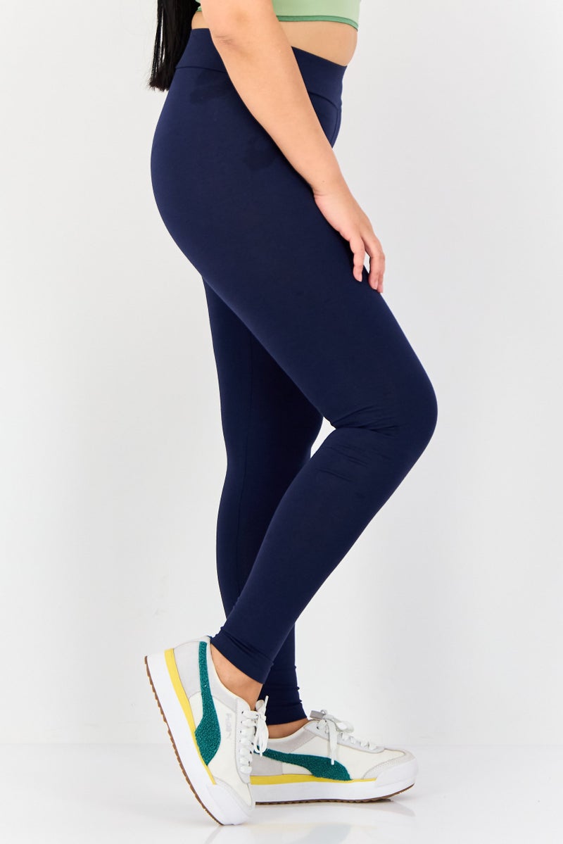 PUMA Women Full Length Tight Fit Training Leggings, Navy - Image 2