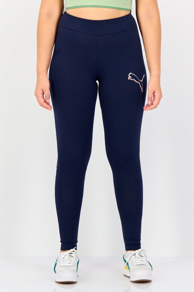 PUMA Women Full Length Tight Fit Training Leggings, Navy - Image 1