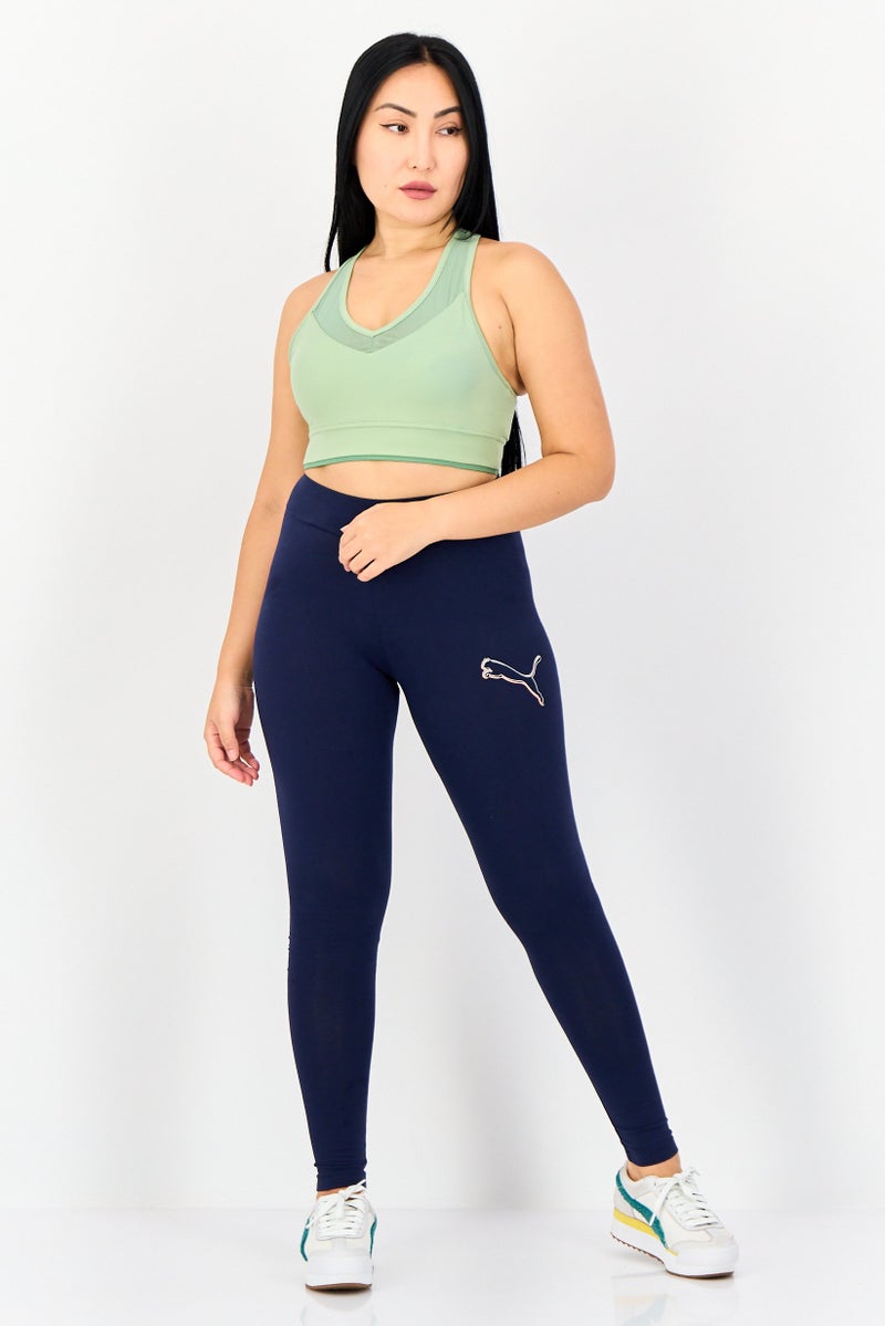 PUMA Women Full Length Tight Fit Training Leggings, Navy - Image 3