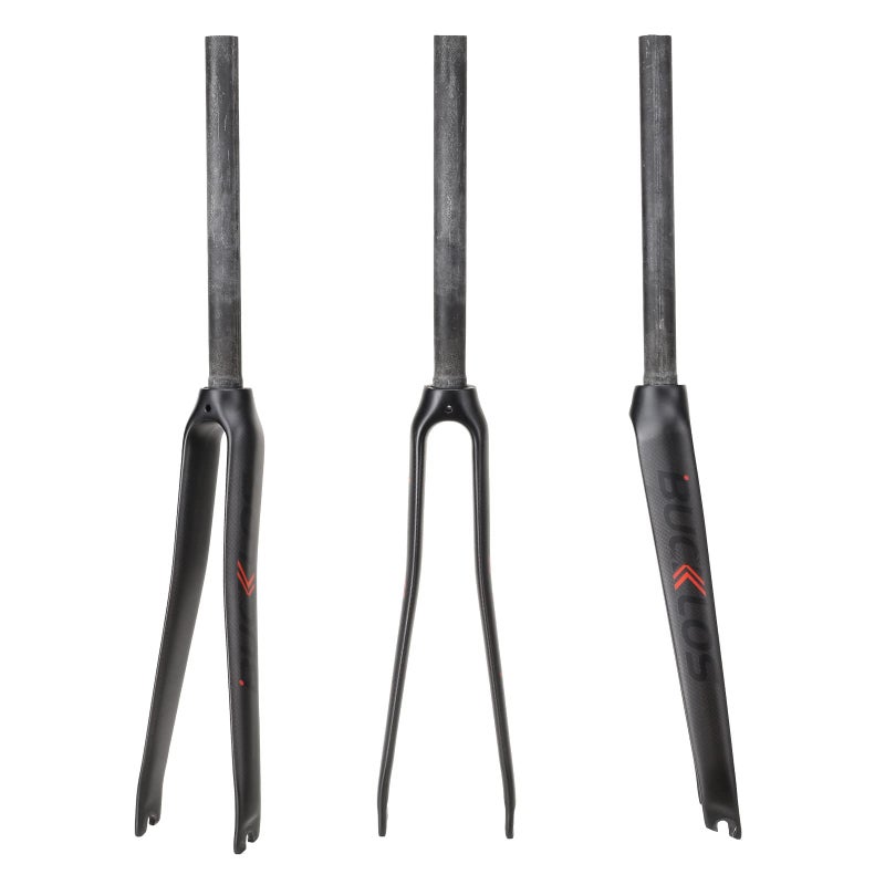 BUCKLOS 28.6mm 700C Full Carbon Fiber Road Bike Rigid Fork, C-Type Clamp Brake, 1-1/8 Threadless Straight Tube Superlight 3K T800 Bicycle Front Fork - Image 1
