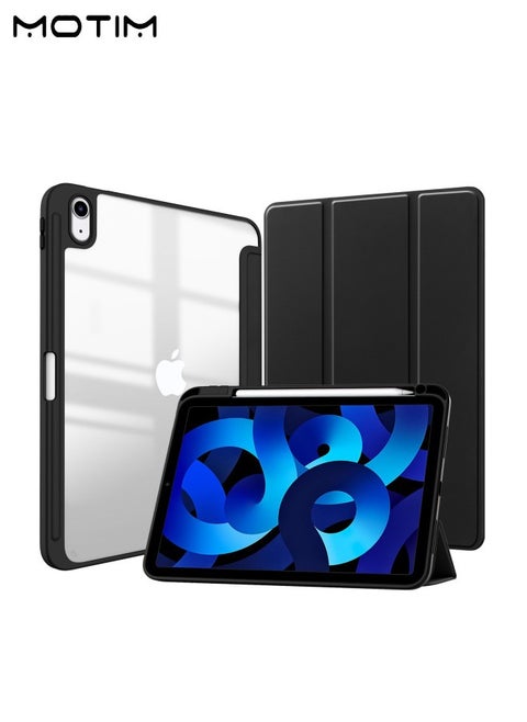 Case for iPad 10th Generation 10.9 Inch 2022 Slim Light ipad Cover with Pencil Holder Tri-Fold Design With Multi-Angle Stand Function Protective Shockproof Cover, Auto Wake/Sleep