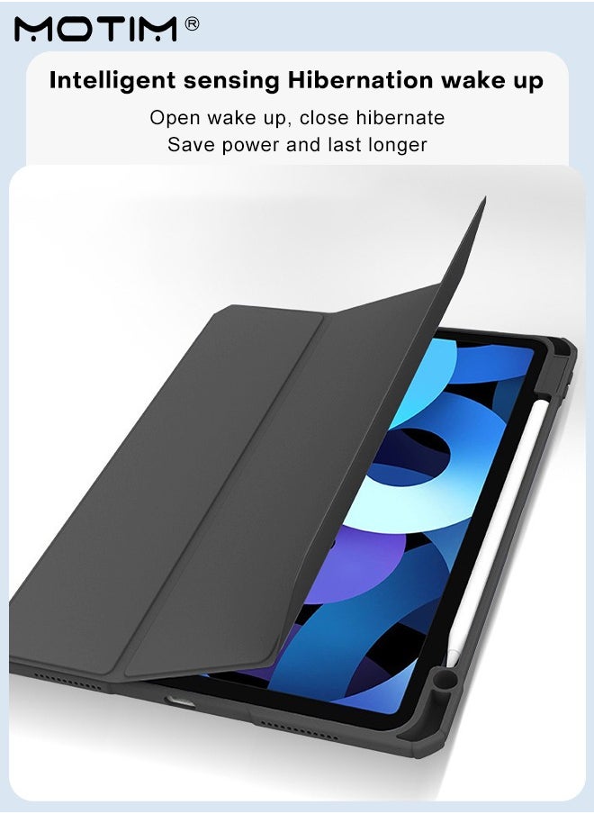 Case for iPad 10th Generation 10.9 Inch 2022 Slim Light ipad Cover with Pencil Holder Tri-Fold Design With Multi-Angle Stand Function Protective Shockproof Cover, Auto Wake/Sleep
