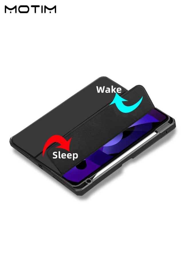 Case for iPad 10th Generation 10.9 Inch 2022 Slim Light ipad Cover with Pencil Holder Tri-Fold Design With Multi-Angle Stand Function Protective Shockproof Cover, Auto Wake/Sleep