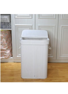 XiuWoo Foldable Bamboo Laundry Clothes Basket, Home Storage Organizer, Laundry Hamper and Collapsible Storage Dirty with Lid, Cord Handle, Removable Liner Bag  - Image 4