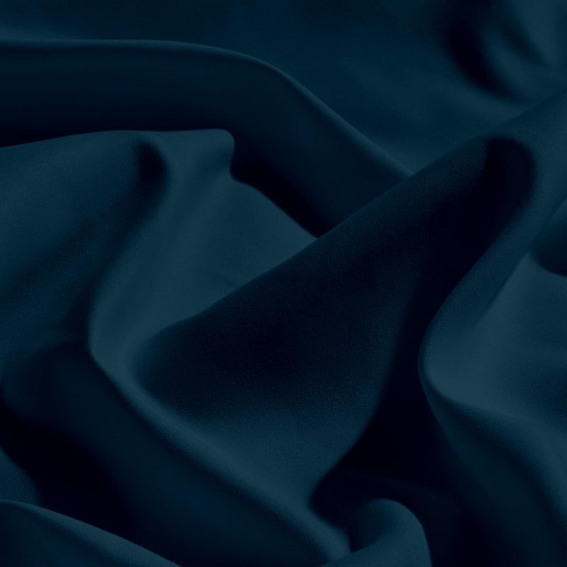 Edmund Double Bed Cotton Bedsheet 90x100 Inch Soft Smooth 400 TC Egyptian Cotton Bedsheet Double Bed with Pillow Cover Machine Washable Breathable Hypoallergenic Navy Blue - Image 5