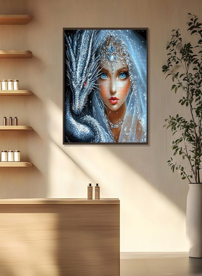 Cafly Jigsaw Puzzles for Adults 1024 Pieces - Challenging Fun Puzzles Stunning Art Wall Decor, Gift for Adult Puzzle Lovers, Family Game, Dragon and Girl Z0809 - Image 2