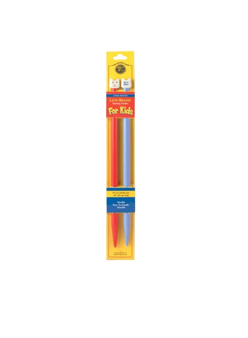 Lion Brand Kids Knitting Needles 10in Size 15 10mm - Image 2