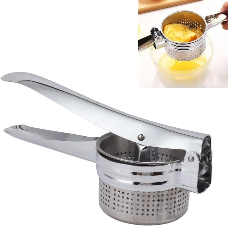 EVK® Potato Ricer and Masher Large Heavy Duty Stainless Steel Manual Masher Ricer Kitchen Tool Food Ricer Press Strainer Great for Smooth and Fluffy Mashed Potatoes, Puree, Fruit Juicer - Image 1