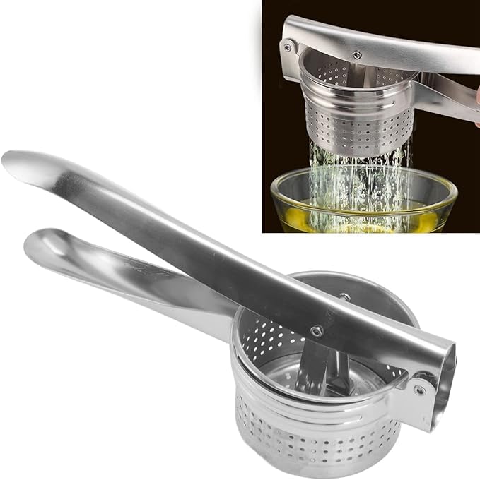 EVK® Potato Ricer and Masher Large Heavy Duty Stainless Steel Manual Masher Ricer Kitchen Tool Food Ricer Press Strainer Great for Smooth and Fluffy Mashed Potatoes, Puree, Fruit Juicer - Image 2