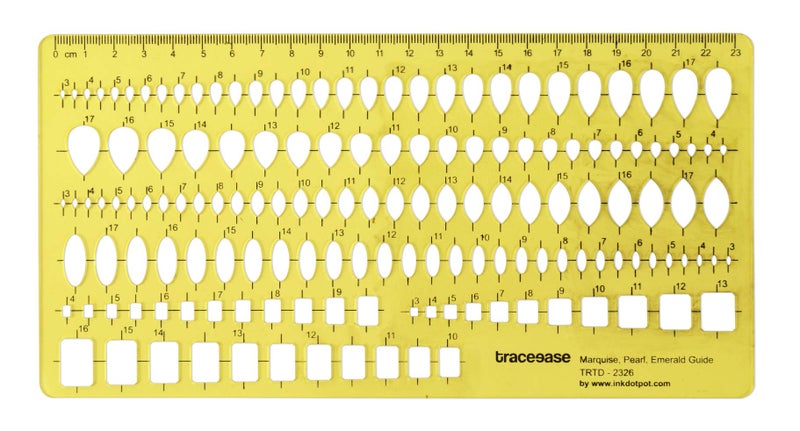 Traceease Stone Shapes Jewelry Templates Multiple Shape Drafting Tools Jewellery Designing Gemstone Stencils - Image 2