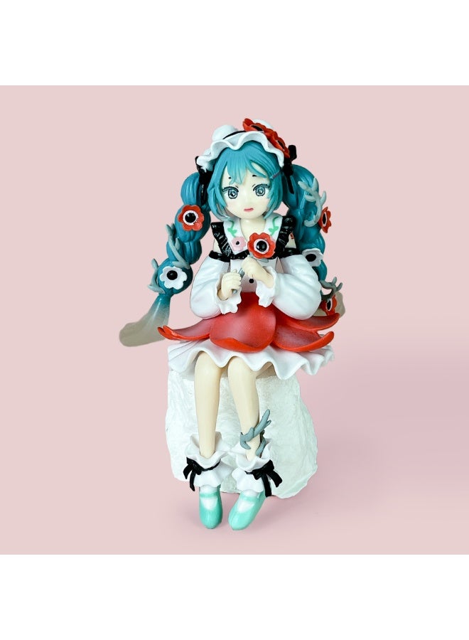 general Hatsune Miku Anemone Fairy Figure - 14cm Collectible Statue Premium PVC Material with Delicate Flower Details Desktop Decoration for Fans - Image 1