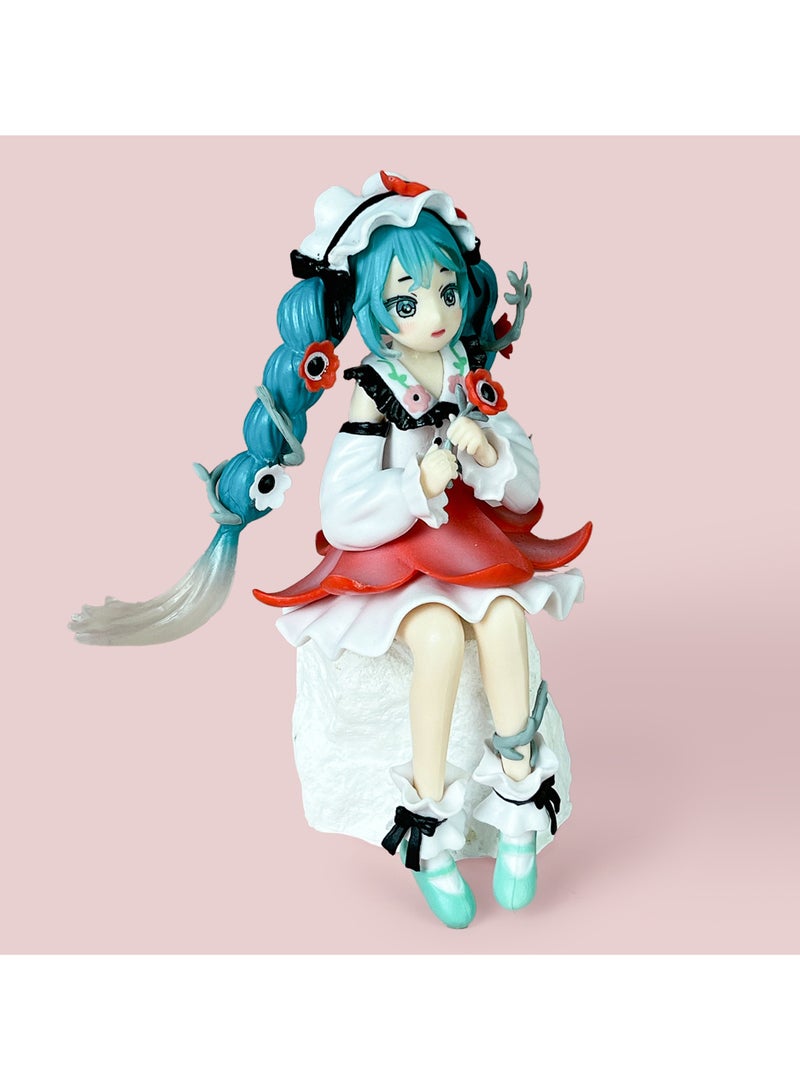 general Hatsune Miku Anemone Fairy Figure - 14cm Collectible Statue Premium PVC Material with Delicate Flower Details Desktop Decoration for Fans - Image 3