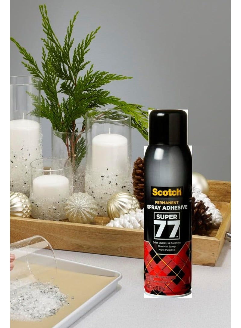 Scotch  Spray Super 77 Mount Adhesive 13.5oz (385gr.) Transparent color, 1 bottle/pack | Permanent Spray Adhesive | Ideal for mock-ups, Presentations, Display Boards | Artist's Adhesive | Glue | Super Glue - Image 4
