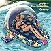 Sunikko X 3in1 Pool Floats with Canopy Cup Holder Tanning Pool Large 73 x 48 Float Adult Heavy Duty Inflatable Lounger Raft Floating Chair with Backrest Swimming Pool Lake Beach Party - Image 4