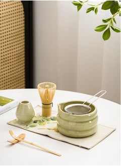 MissTiara Japanese Matcha Tea Set, 7Pcs Matcha Matcha Set with Matcha Bowl, Matcha Bamboo Whisk, Scoop, Whisk Holder, Stainless Steel Tea Sifter, Tea Making Kit  - Image 5